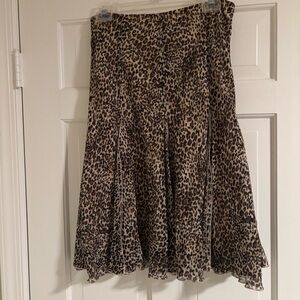 Dana Buchman Animal Print A-Line Skirt